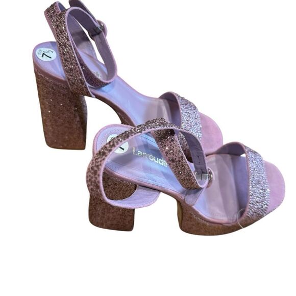 Revolve Larroude Dolly Crystal-Embellished Platform Ankle-Strap Sandals - Picture 4 of 9